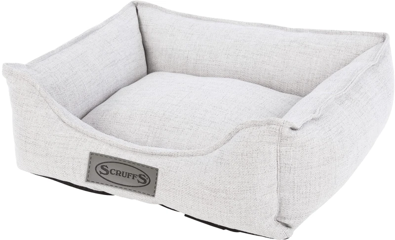 Scruffs Manhattan Box Bed (XLarge), 90 x 70cm, Light Grey