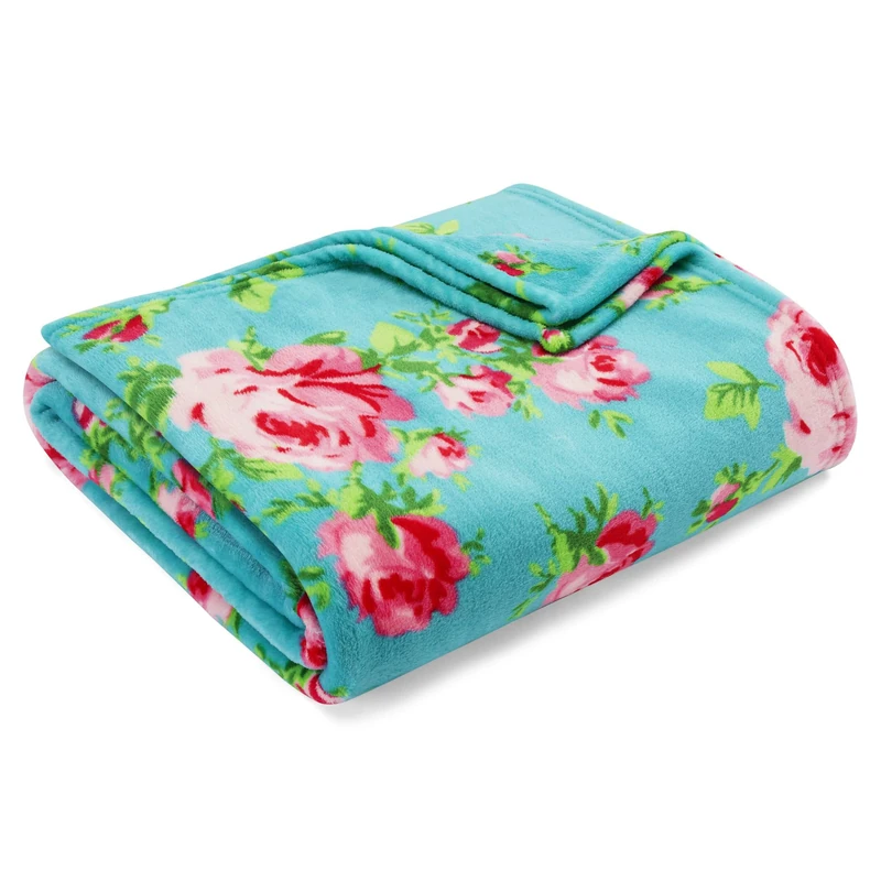 Betsey Johnson | Fleece Collection | Blanket - Ultra Soft & Cozy Plush Fleece, Lightweight & Warm, Perfect for Bed or Couch, Queen, Bouquet Day - Image 1
