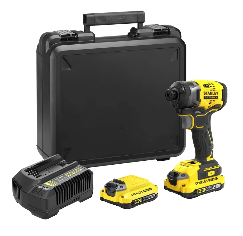 Stanley-fatmax Stanley FATMAX V20 Cordless Impact Driver 18 V Li-Ion Brushless Motor 190 Nm 3800 cp/min with 1 Case 2 x 2 Ah Batteries SFMCF820D2K-QW - Image 1