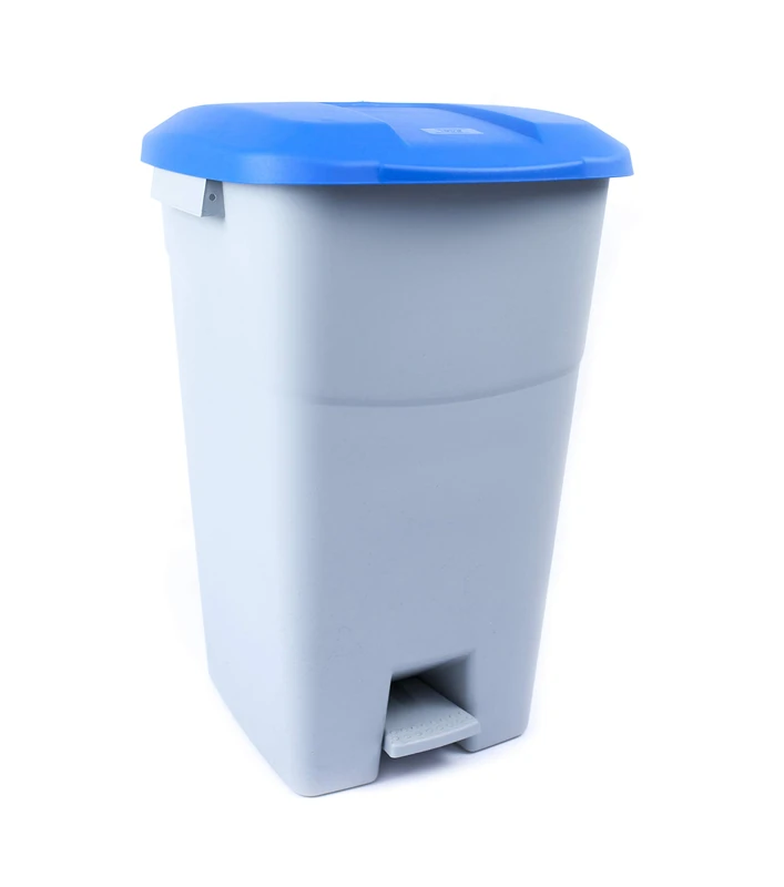 Tayg - 60 Litre Waste Container with Pedal, Grey Base and Blue Lid - Image 1