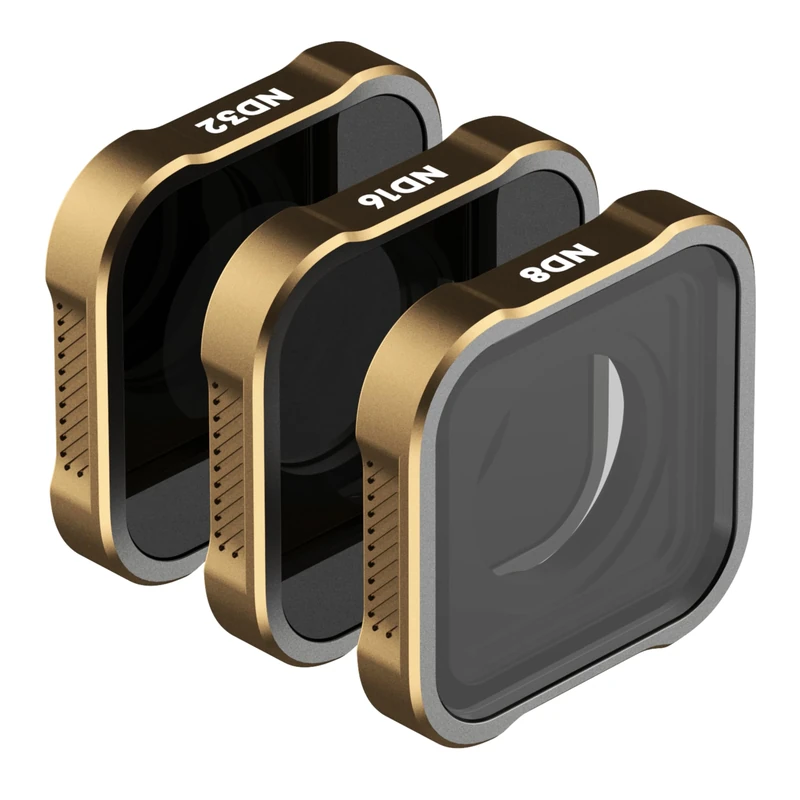 PolarPro - Shutter Collection - Filters for GoPro Hero 9, 10 & 11-3-pack Filter Kit - ND8, ND16, ND32 - Neutral density filters - Ideal for mid-day or bright environments