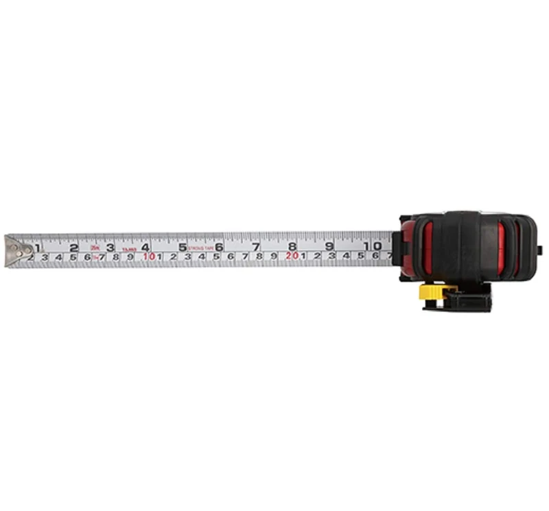 TAJIMA Tape Measure - SAE & Metric Scale 25ft/7.5m x 1.1 inch GS-Lock Measuring Tape with Acrylic Coated Blade & Safety Belt Holder - GSSF-25/7.5MBW