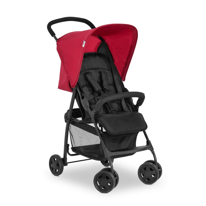 hauck Sport, Red - Super Lightweight Travel Pushchair with Raincover (only 5.9 kg) Compact & Foldable, Fully Reclining, XL Storage Basket, from Birth up to 15 kg