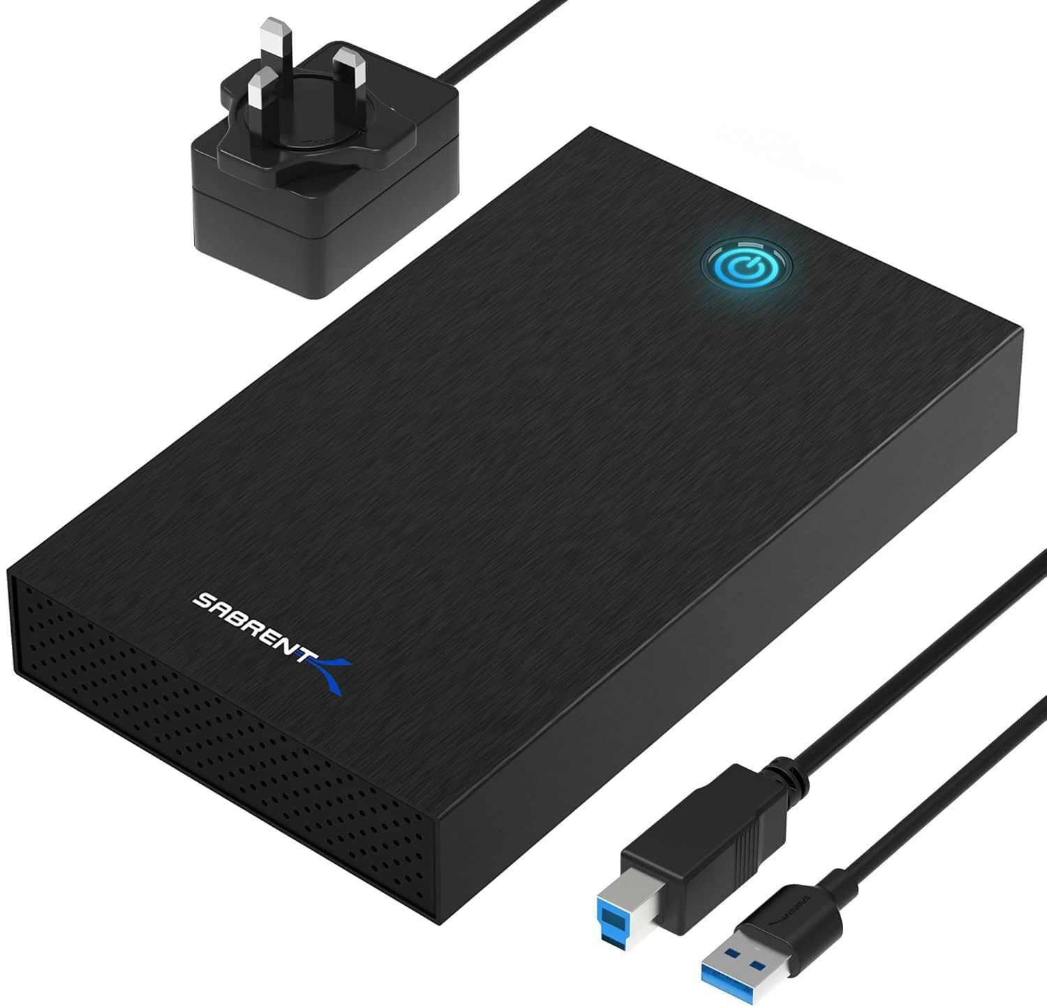 Sabrent Hard Drive Enclosure, Lightning Fast Transfer Speeds 5Gbps, SATA to USB HDD Enclosure for 2.5 3.5 inch SSD HDD Disks - 22TB, USB Cable Included, Tool-free Hard Drive Docking Station (EC-KSL3)
