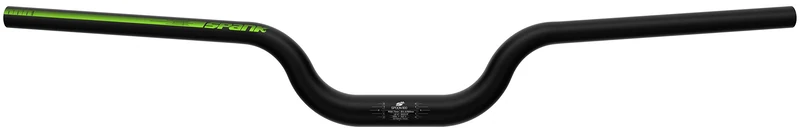 Spank Unisex_Adult Cintre Spoon ¯31,8mm, 800mm Rise 75mm Noir MTB Hanger, Black/Green, 31.8 mm