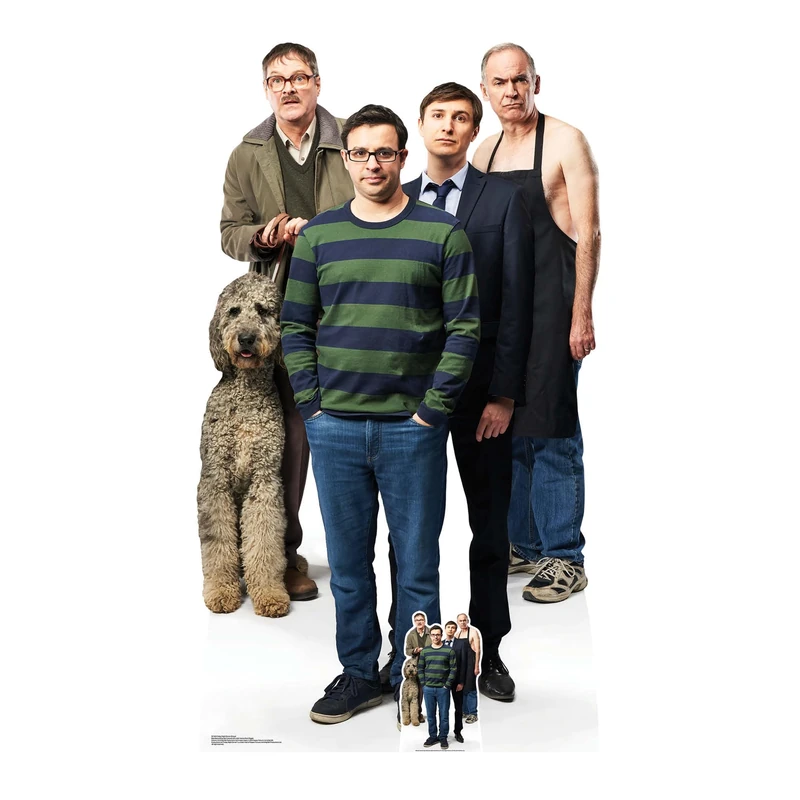STAR CUTOUTS SC1634 Friday Night Dinner Family Jonny, Adam, Jim & Dad Lifesize Cardboard Cutout – Iconic Sitcom Display for Fans & Gifts - Image 1