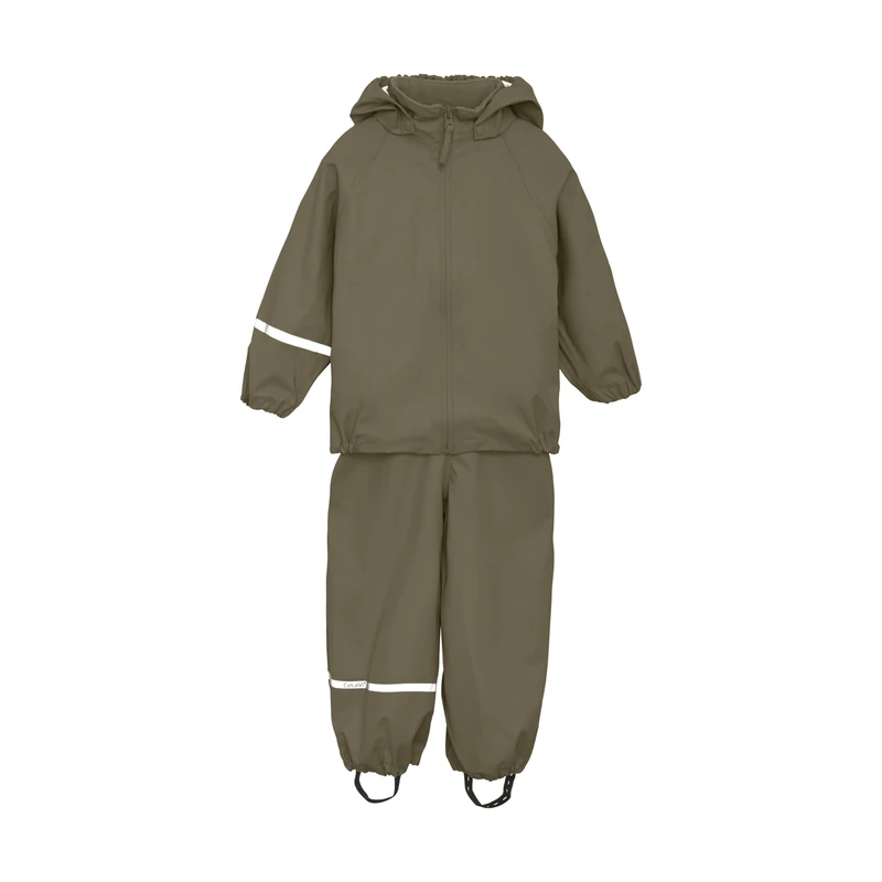 Celavi Unisex Children's Basic Recycle PU Rainwear Set, sea turtle., 110