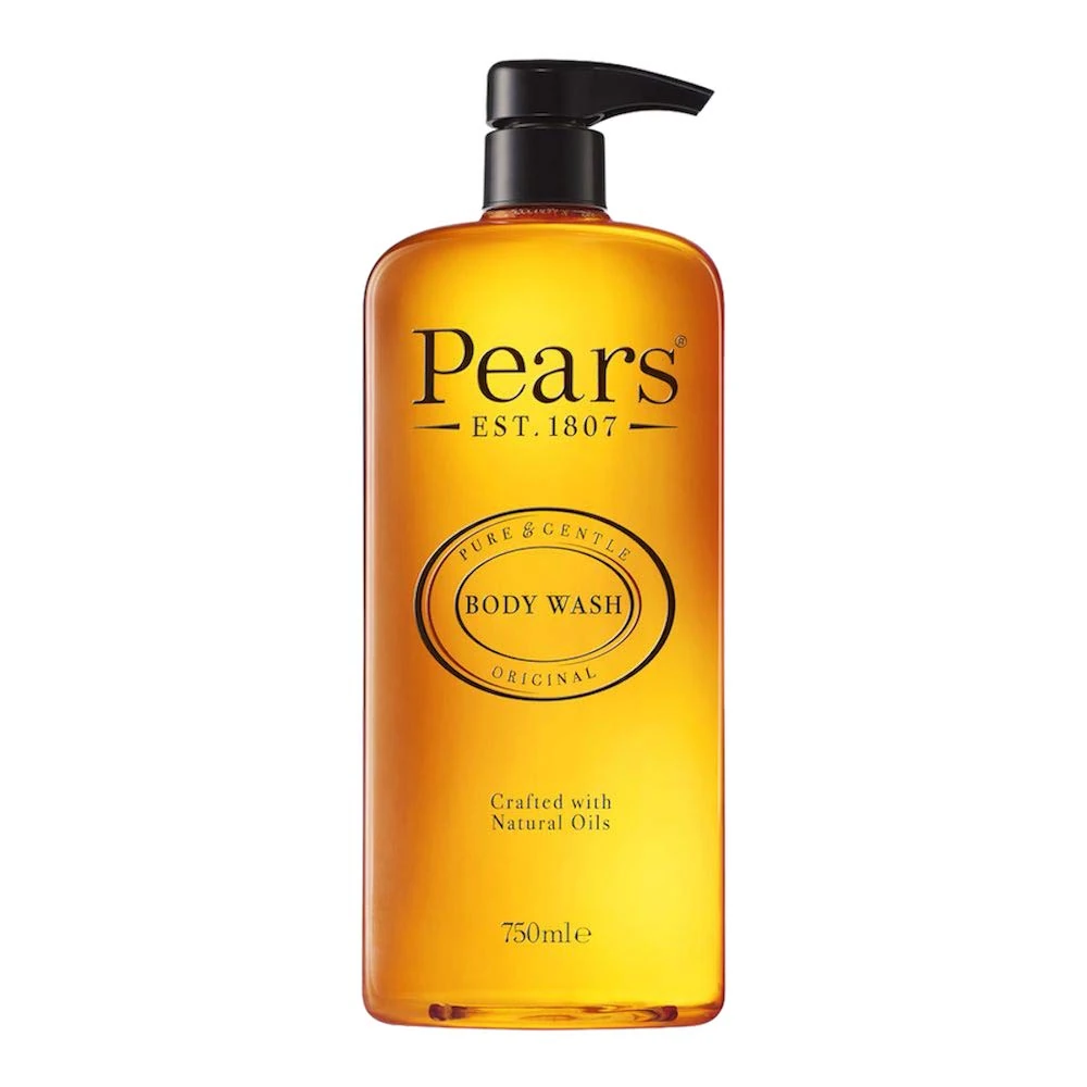 Pears Pure & Gentle Body Wash - Soap-free Cleanser - Nourishing Gel with 98% Pure Glycerin & Natural Oils - for Glowing Skin 10x More Moisturiser - Beauty Bath for Moisturising Care - 750ml
