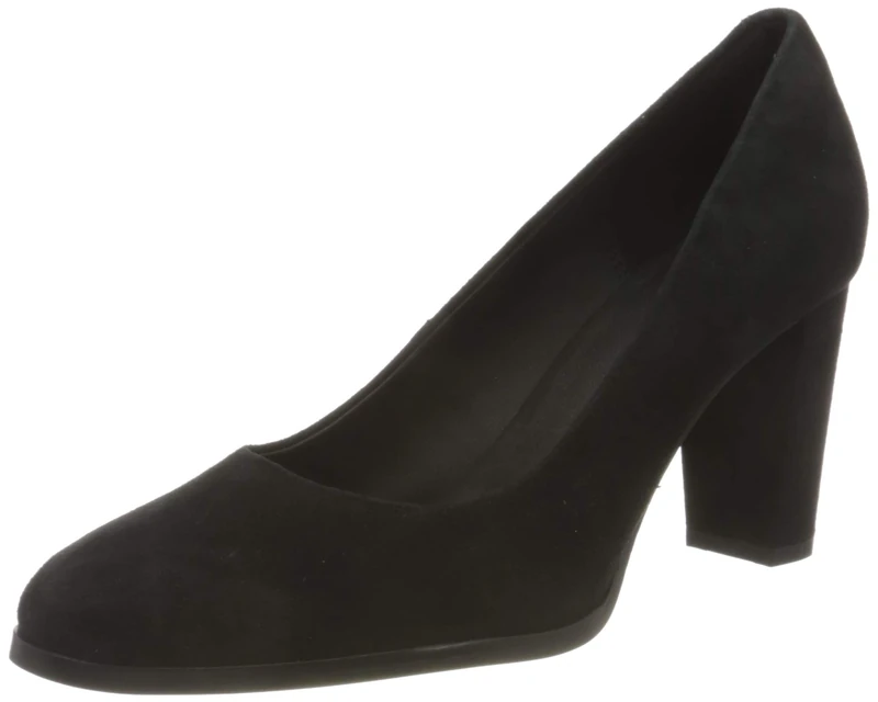 Clarks Womens Kaylin Cara 2 Pump, Black Sde, 8 UK