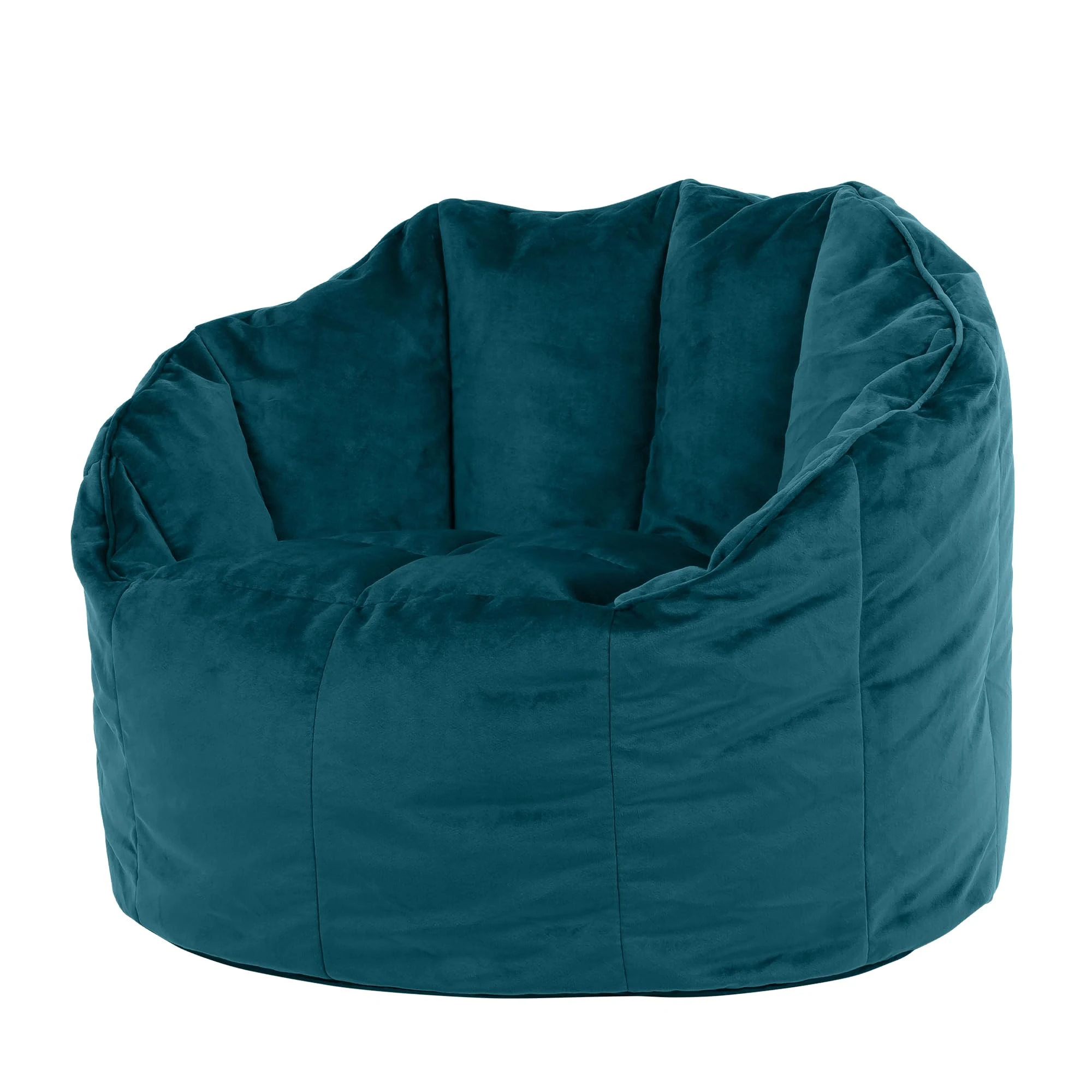 icon Sirena Velvet Bean Bag Chair, Teal Green, Large Adult Bean Bag with Filling Included, Accent Chair, Living Room Furniture, Bedroom Furniture