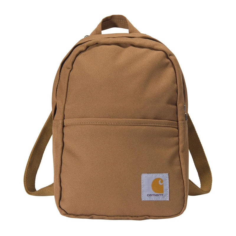 Carhartt Unisex's Mini Backpack, Everyday Essentials Daypack for Men and Women, Brown, One Size