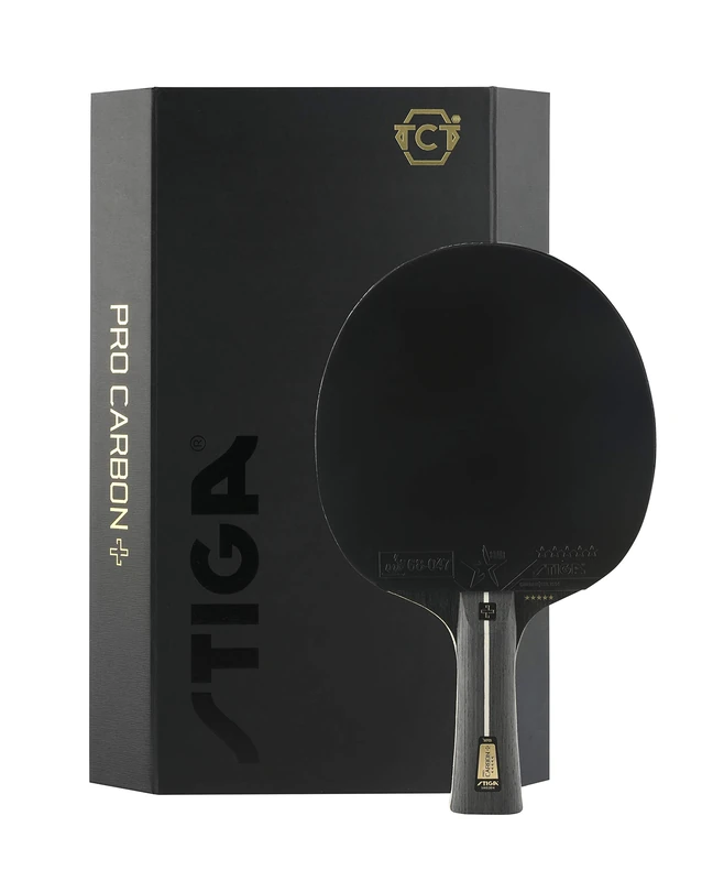 STIGA Pro Carbon + Table Tennis Bat, 5-Star Professional Table Tennis Bat for Advanced Offensive Players, ITTF Approved, Touch Carbon Technology