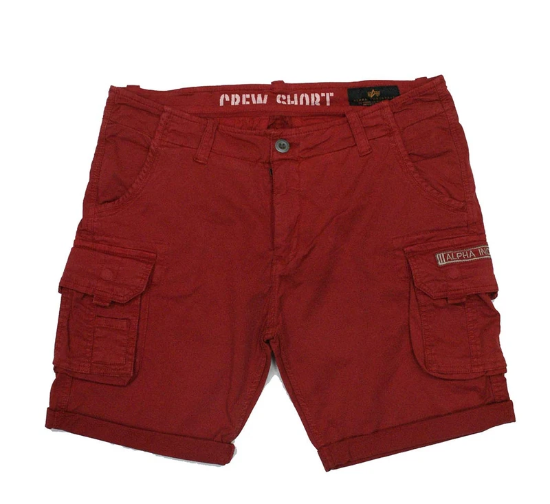 Alpha Industries Men's Crew Short RBF Red 36