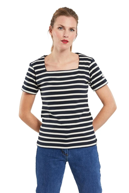 Armor Lux Sailor Coursive - Fair Trade Cotton, Rich Navy/Nature, 10