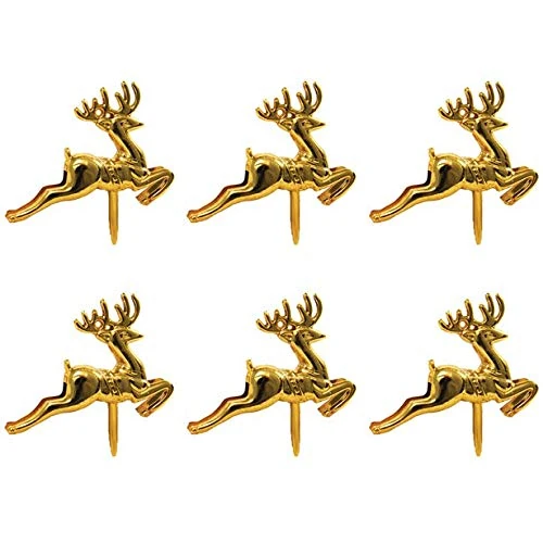 Creative Party F072 Gold Reindeer Cake Topper Picks Value Pack-144 Pcs