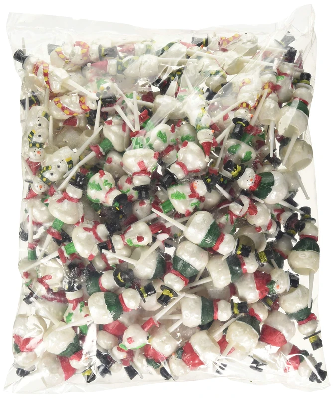 Creative Party F372 Glistening Snowman Plastic Cake Topper Picks-144 Pcs