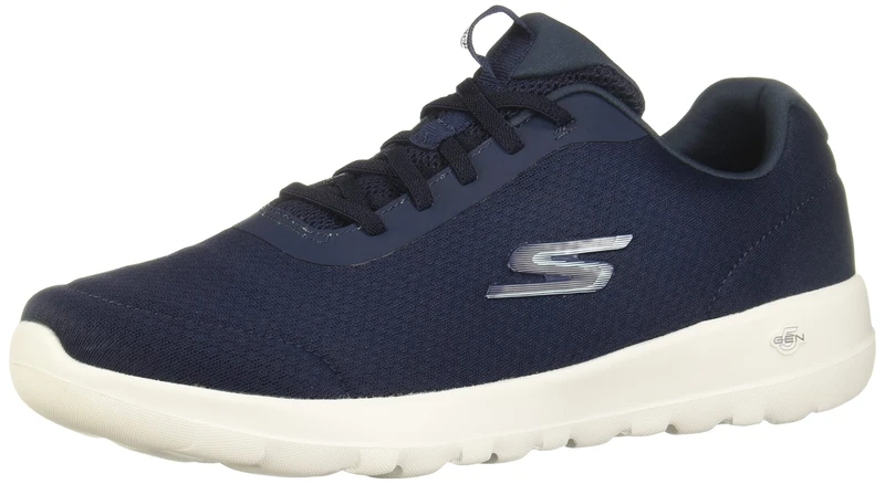 Skechers Womens Go Walk Joy - Ecstatic Sneaker, Navy, 10 Wide US