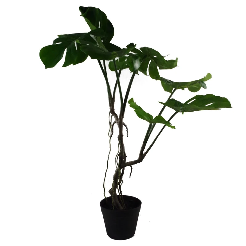 Leaf LEAF-7542 60cm Artificial Twisted Stem Plant, Monstera Vine, 59cm
