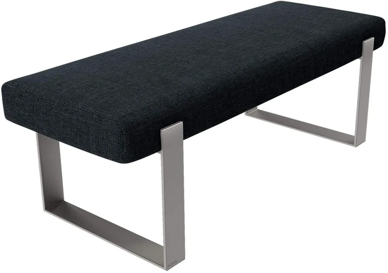 Vant Upholstered Bedroom Bed Bench - Living Room & Lounge Ottoman - 158 kg Weight Capacity (Weave Blue Denim)
