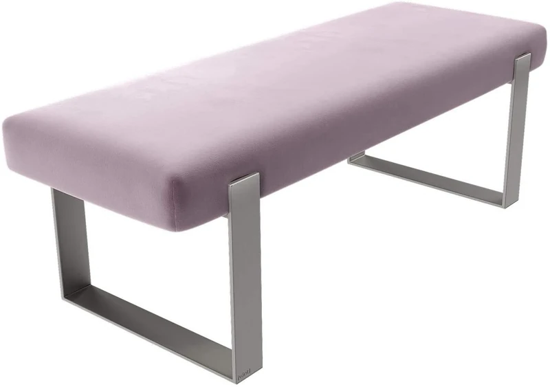 Vant Upholstered Bedroom Bed Bench - Living Room & Lounge Ottoman - 158 kg Weight Capacity (Velvet Dusty Rose)