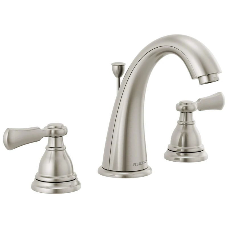 Peerless P3565LF-BN Elmhurst Two-Handle Widespread Bath Faucet, Brushed Nickel