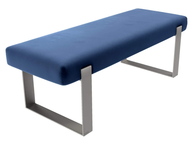 Vant Upholstered Bedroom Bed Bench - Living Room & Lounge Ottoman - 158 kg Weight Capacity (Velvet Navy)