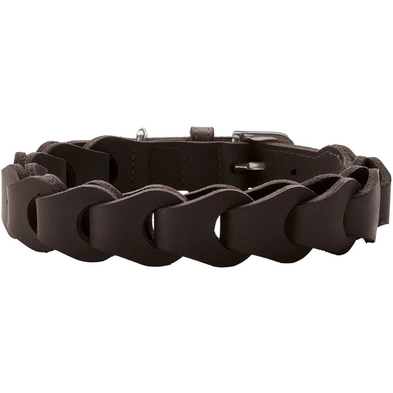 Solid Education Chain Collar S-M (50), Dark Brown