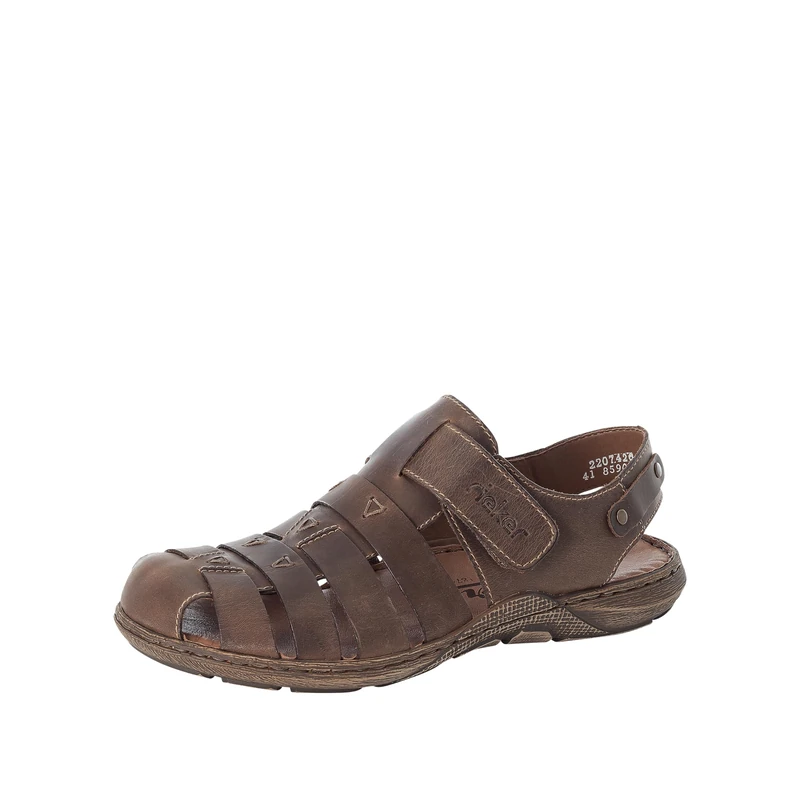 Rieker Mens Sandals 22074-26 - Brown Nubuck - UK Size 10.5 - EU Size 45 - US Size 11.5