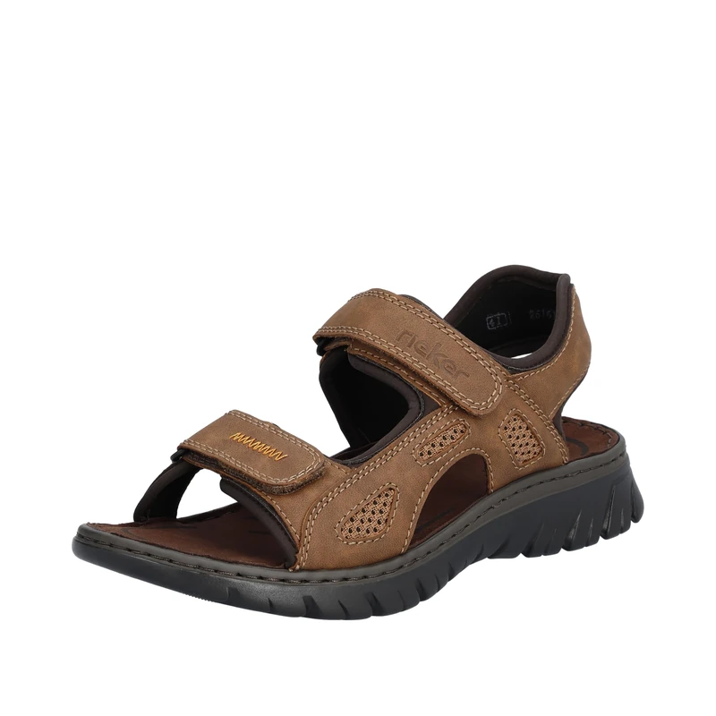 Rieker Mens Brown Easy Fasten Sandal (Brown, UK Footwear Size System, Adult, Men, Numeric, Medium, 7.5)