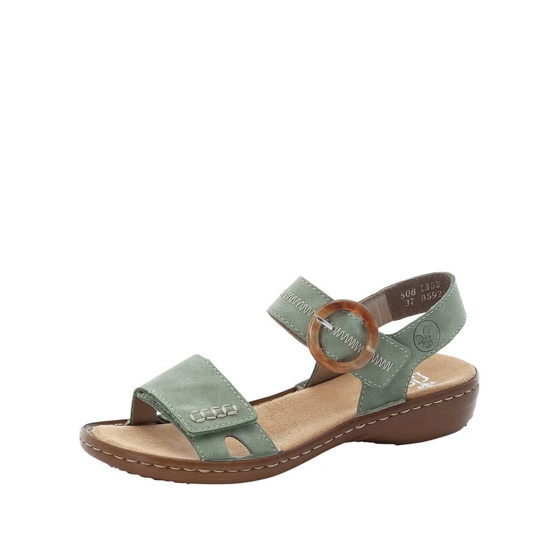 Rieker Women's 608z3 Sandal, Green, 5 UK