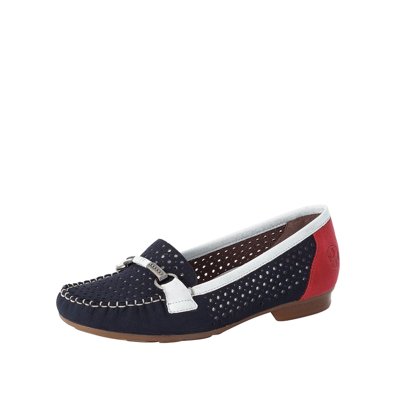 Rieker Ladies Casual Summer Shoes 40065-14 - Blue Combination Synthetic - UK Size 6 - EU Size 39 - US Size 8