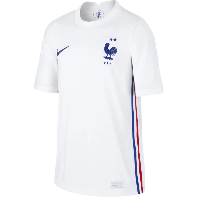 Nike Unisex Kids Federation Francaise de Football Breathe Stadium Maillot Exterieur T-Shirt, Opacity, White/Concord, Medium