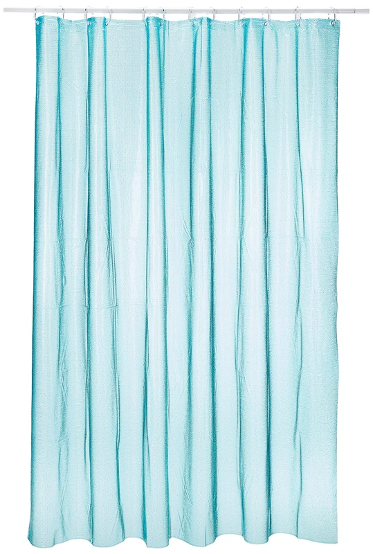 Spirella Plastic Curtain Frozen TÜRKIS 180 x 180 1209245, White, Standard