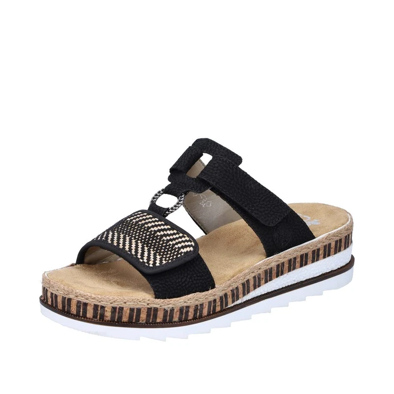 Rieker Women's V7947 Sandal, Black, 4 UK