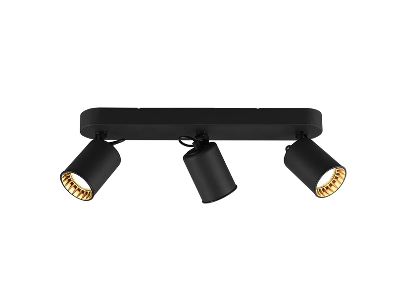 Trio Leuchten Pago 803500332 Spotlight Metal Black Matt Excl. 3X GU10 - Image 1