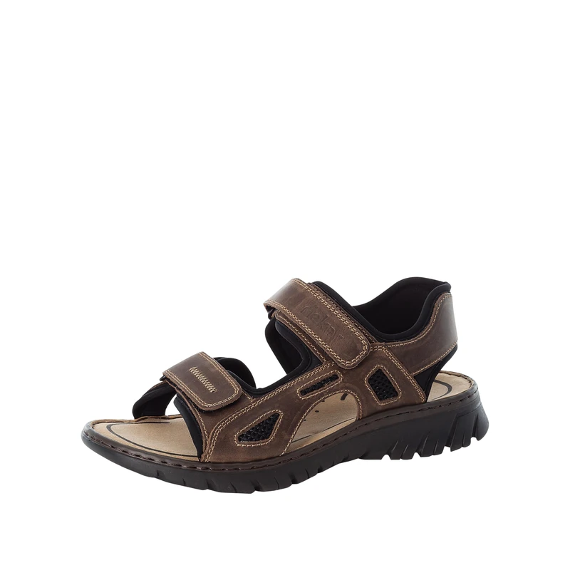 Rieker Mens Brown Easy Fasten Sandal (Brown, UK Footwear Size System, Adult, Men, Numeric, Medium, 6.5)