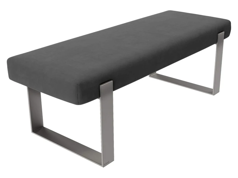 Vant Upholstered Bedroom Bed Bench - Living Room & Lounge Ottoman - 158 kg Weight Capacity (Suede Charcoal Grey)