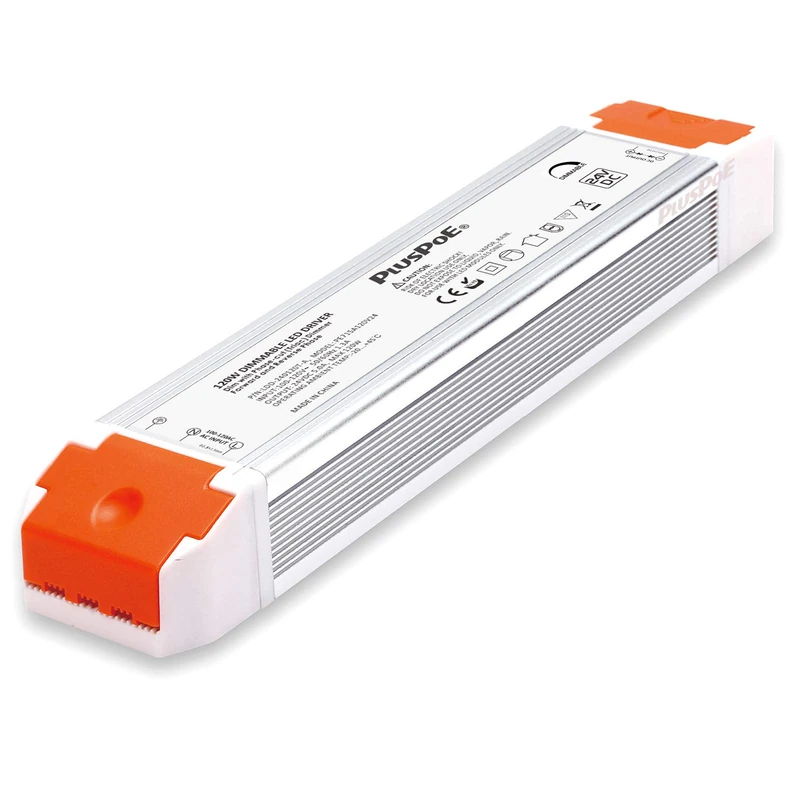 120W Dimmable LED Driver, PLUSPOE 110V to 24V Dimming LED Power Supply Transformer Compatible with Lutron, Leviton and Other Wall Dimmer, Aluminum Alloy Housing. - Image 1