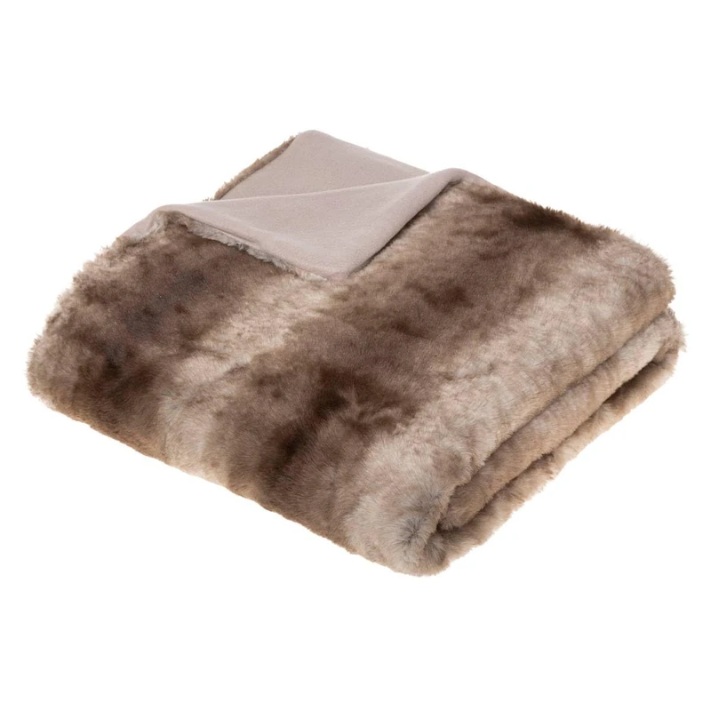 Atmosphera Grizzly Faux Fur Throw 120 x 160 cm Interior Designer