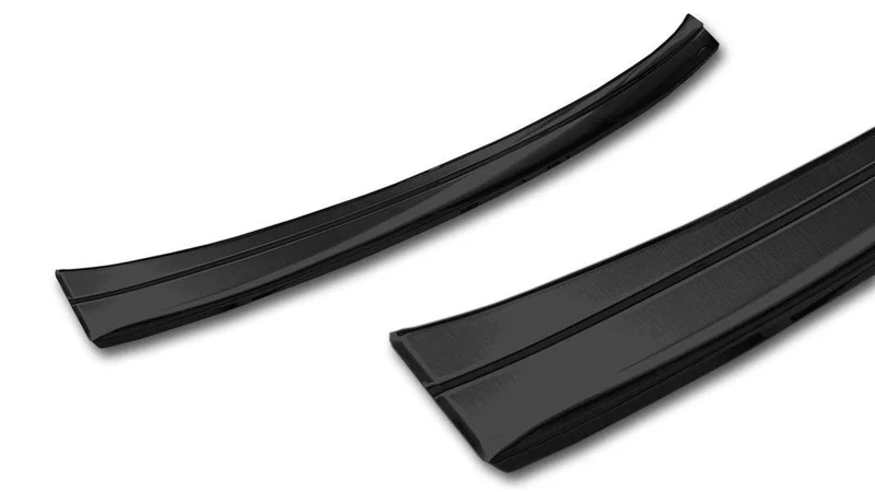 Avisa Black Stainless Steel Rear bumper protector compatible with Seat Leon IV HB/Cupra Leon HB (KL) 5-doors 2020-2024 & FL 2024-