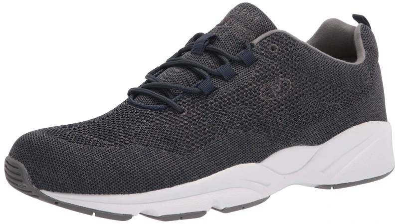 Propét Men's Stability Fly Sneaker, Navy/Grey, 10.5 UK
