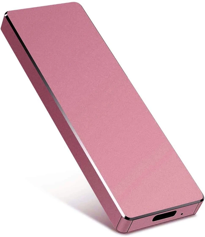 Genericca External Hard Drive 2TB, Portable Hard Drive External for PC, Laptop and Mac (2TB, Rose Gold-A)
