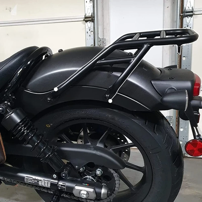Motorcycle Black Steel Luggage Cargo Rack Carrier Mount Adapter Bracket Rear Fender Fairing for Rebel CMX 500 300 CMX500 CMX300 Rebel500 Rebel300 2017 2018 2019 2020 2021 2022 2023