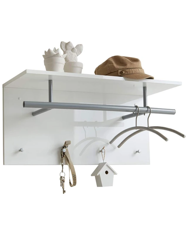 FMD furniture, Coat Rack, Wood, White, 72 x 35 x 29 cm