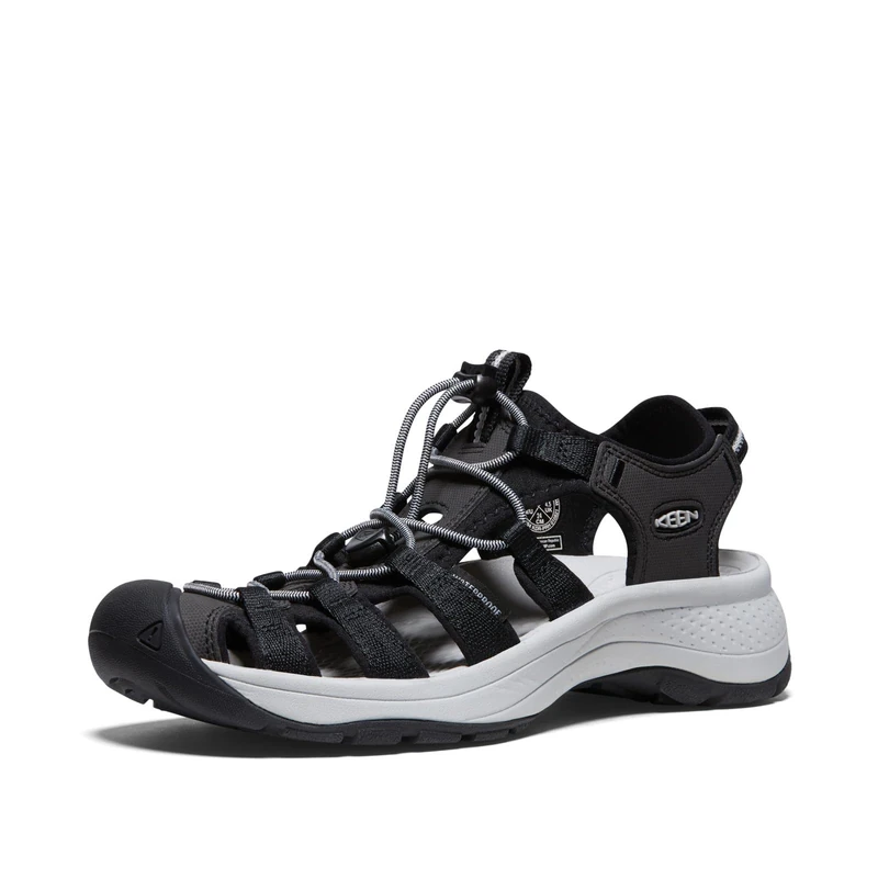 KEEN Women's Astoria West Closed Toe Sandals - Black/Grey 5.5