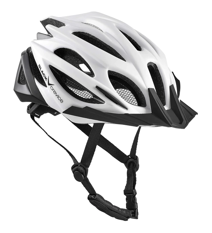 Black Crevice Adult Bicycle Helmet, White/Black, S/M (54-58 cm)