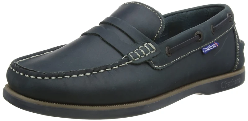 Chatham Men's Shanklin Boat Shoe, Navy, 9 UK