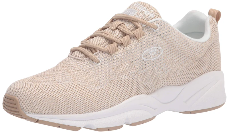Propét Women's Stability Fly Sneaker, Sand/White, 5 UK