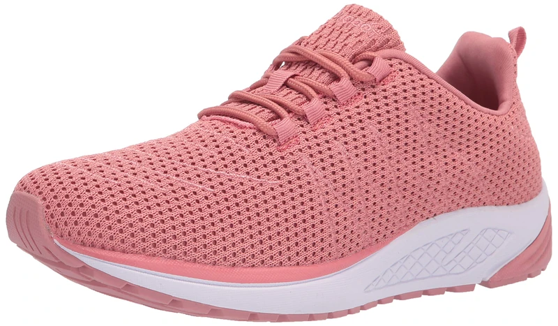 Propét Women's Tour Knit Sneaker, Dark Pink, 9 UK