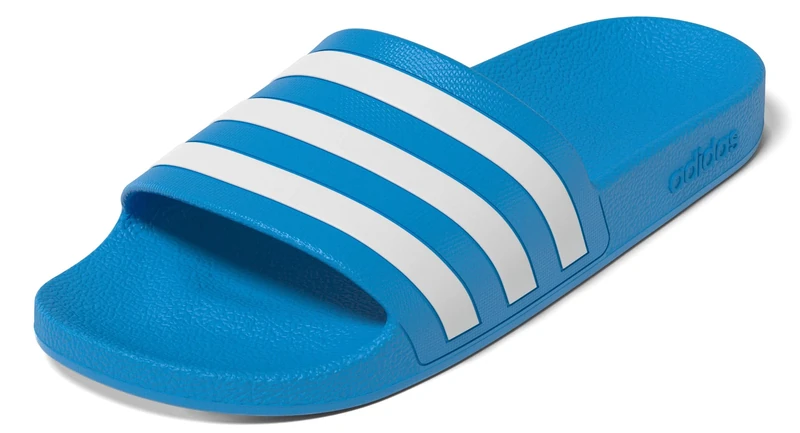 adidas Unisex Adilette Aqua Slides Sandal, Solar Blue White Solar Blue, 6.5 UK Men/ 7.5 UK Women